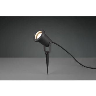 Trio Foco De Exterior Orientable Negro Ubangi Con Iluminaci&oacute;n Spike Gu10 Ip65