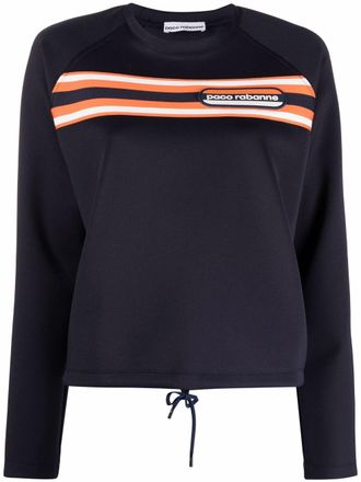 Paco Rabanne Sweater met logopatch - Blauw