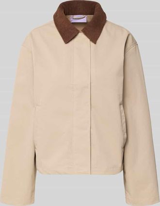 Jack & Jones Regular Fit Jacke mit Umlegekragen Modell Wilma in Sand, Gr&ouml;&szlig;e XL