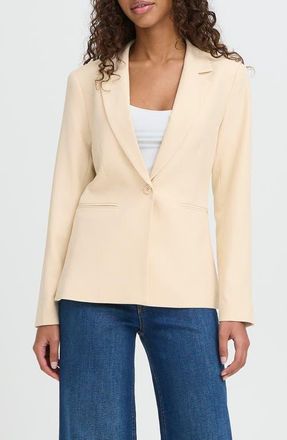 Ichi Ihlexi One-Button Blazer in Birch Melange at Nordstrom, Size 34