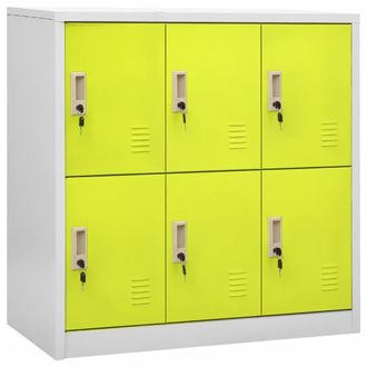 vidaXL Armario Taquilla De Acero Gris Claro Y Verde 90x45x92,5 Cm Vidaxl