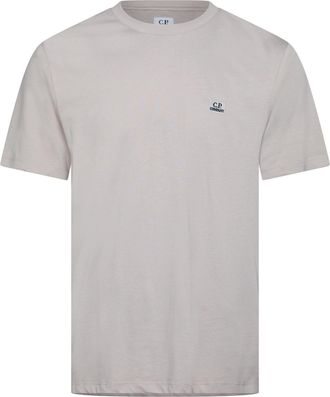 C.P. Company Mens 30/1 Jersey Logo T-Shirt in Beige Cotton - Size X-Large