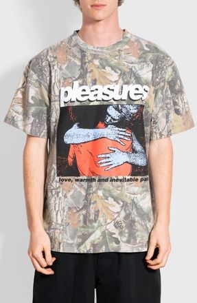 Pleasures Embrace Graphic T-Shirt in Camo at Nordstrom, Size Small