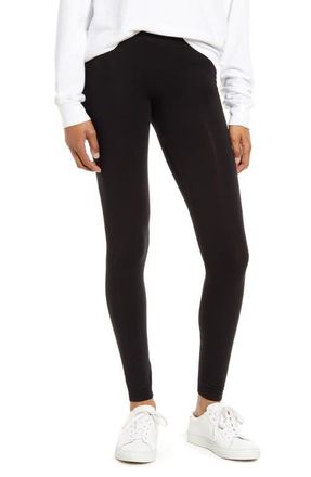 Splendid Stretch Cotton Leggings in Black at Nordstrom, Size X-Large