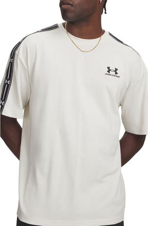 Under Armour Icon Heavyweight Taped T-shirt in Summit White/black at Nordstrom, Size Xxx-Large