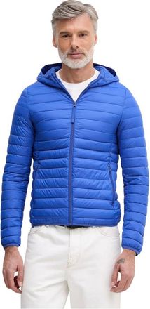 Benetton Gewatteerd Jack met Capuchon - Heren - Jassen - Blauw - Maat: L Synthetisch