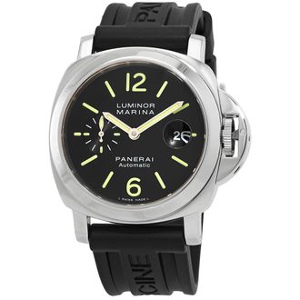 Officine Panerai Pre-owned Panerai Luminor Marina Automatic Chronometer Black Dial Mens Watch PAM00104