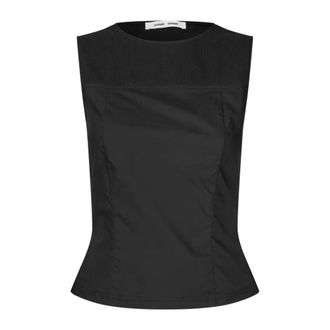 Sams&oslash;e & Sams&oslash;e Sleeveless Tops, female, Black, Size: XS Sleeveless Tops