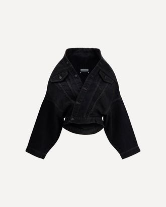Balenciaga Wrap organic Japanese denim Jacket Female 38