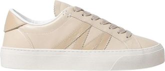 Moncler Classic Lace-up Sneaker - Dames - Sneakers - Beige - 36 EU - Leer - Schoenen