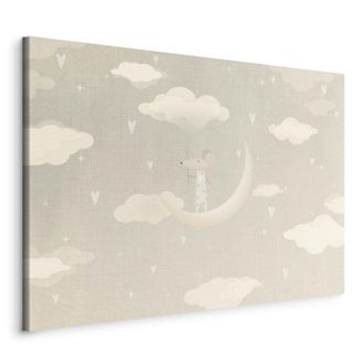 OEM Imagen - Peque&ntilde;o Conquistador - Un Rat&oacute;n Con Un Pijama Estampado De Corazones En La Luna Entre Las Nubes / El Rat&oacute;n Y La Luna
