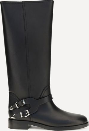 Pinko Leather Boots with buckle Female 38