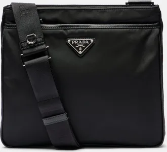 Prada Re-Nylon leather-trimmed shoulder bag