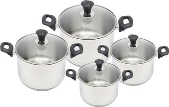OEM Ollas De Acero Inoxidable Rey, Juego De 8 Piezas