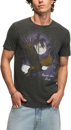 Lucky Brand Night Eagle Cotton Graphic T-Shirt in Jet Black at Nordstrom, Size Xx-Large