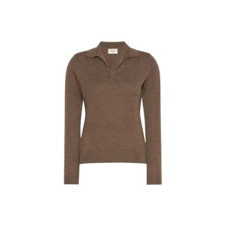 Max Mara Polo-trui - Dames - Truien - Bruin - Maat: S Wol