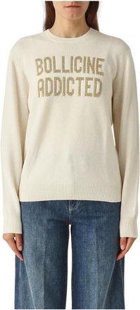 MC2 Saint Barth Truien & Vesten, Dames, Beige, S, Kasjmier, New Queen Crewneck
