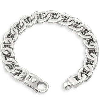 Pompeii3 Mens 14k Gold (79gram) or Platinum (127gram) 12mm Link Bracelet 8.5
