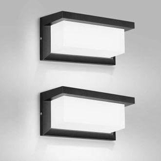 OEM Aplique De Pared Para Exterior, Led De 18 W, Resistente Al Agua Ip65, Para Patio, Jard&iacute;n, Terraza, Pared, Camino, Patio, Villa Y Pasillo (blanco Fr&iacute;o,