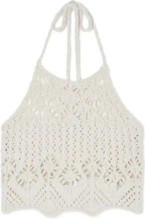 Alanui Lagoon Romance Crochet Top - Dames - Tops zonder mouwen - Wit - M/L - Katoen - Tops