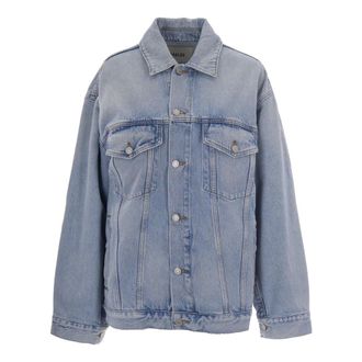 A Gold E Denim Jackets, female, Blue, Size: XS Button-up Denim Jacket