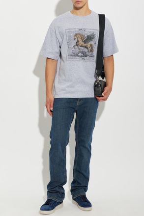 Etro T-shirt With Print, Mens, Grey