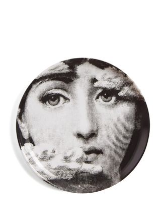 Fornasetti Piatto in porcellana con stampa (10cm) - Bianco