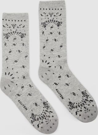 Kujten Chaussettes Sig Bandana Gris Clair Chin&eacute;