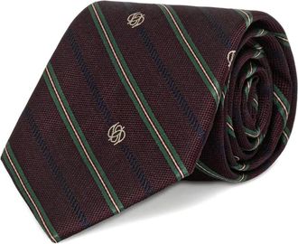 Dr&ocirc;le de Monsieur Cravatta a righe - Marrone