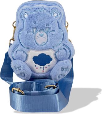 Sonix x Care Bears Plush Phone Pouch - Fuzzy Crossbody Shoulder Bag, Furry Universal Smartphone Travel Purse Wallet, Grumpy Bear, Care Bears
