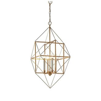 Netlighting PESCARA Stylish Dimmable Indoor Modern 4 Light Ceiling Pendant in Gold
