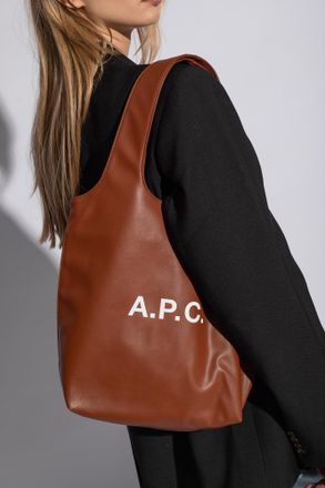 A.P.C. Handbag With Logo, Unisex, Brown