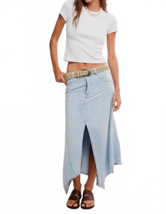 Free People Aquarius Maxi Skirt In Light Blue