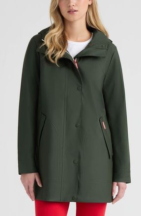 Hunter Acacia Rubberized Water-Repellent Rain Jacket in Hunter Green at Nordstrom, Size Medium