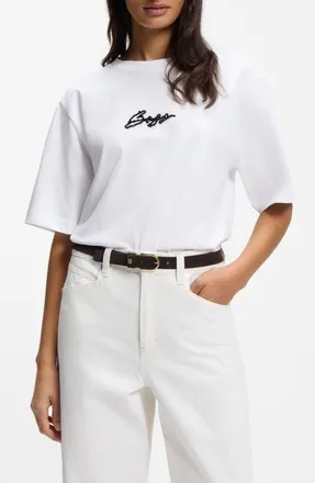 Boss Orange by Hugo Boss Cotton Tee in White at Nordstrom, Size X-Large