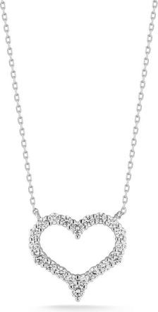 Glaze Jewelry Open Heart Pendant Necklace in Silver at Nordstrom Rack