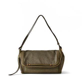 Borbonese Shoulder Bags, female, Green, Size: ONE SIZE Small Frame Crossbody Bag