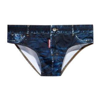 Dsquared2 Beachwear, male, Blue, Size: XS Swim Briefs