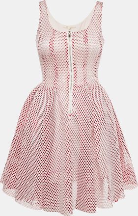 Maje Pink Mesh Sleeveless Mini Dress