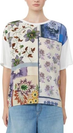 Max Mara Wkdpampas T-shirt - Dames - T-shirts - Veelkleurig - L - Katoen - Tops
