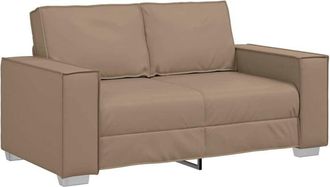 vidaXL Vidaxl - Sof&aacute; Loveseat De 120 Cm Con Coj&iacute;n Capuchino Cuero Sint&eacute;tico
