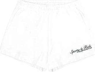 Sporty & Rich Shorts con logo - Bianco