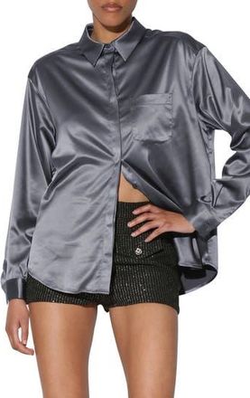 Walter Baker Bella Patch Pocket Shirt in Gunmetal at Nordstrom Rack, Size X-Large