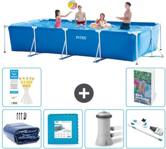 Intex Piscina Con Estructura Rectangular - 450x220x84 Cm - 7-piezas S145