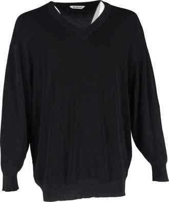 Balenciaga Balenciaga V-hals trui in zwarte viscose