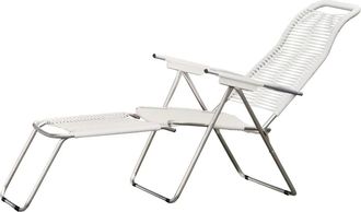 Fiam Liegestuhl Spaghetti, Gestell Aluminium / Bespannung weiss