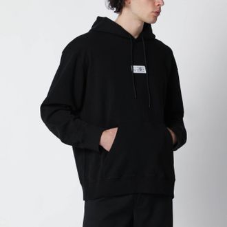 Maison Margiela Black Numeric cotton hoodie