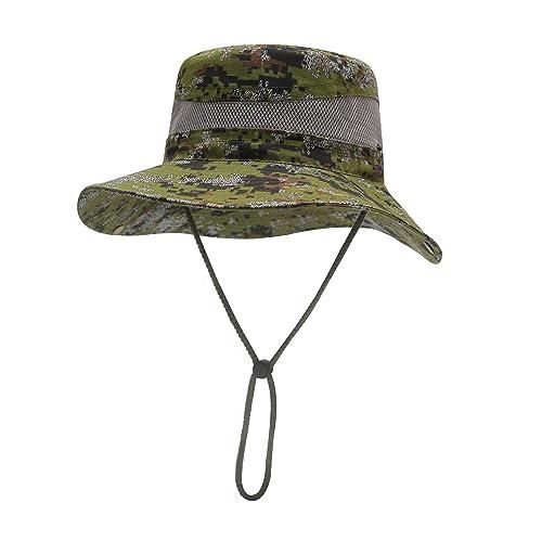 2 Chapeaux De Pêcheur ATSNOSH - Coton Safari Pliable Protection UV Homme Femme - Noir Classique