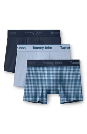 Tommy John Assorted 3-Pack Second Skin 4-Inch Stretch Modal Boxer Briefs in Drbl/s/fps at Nordstrom, Size X-Large