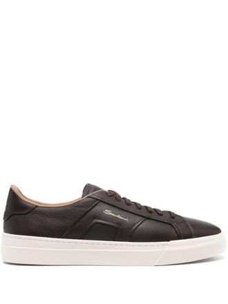 Santoni Sneakers in pelle - Marrone